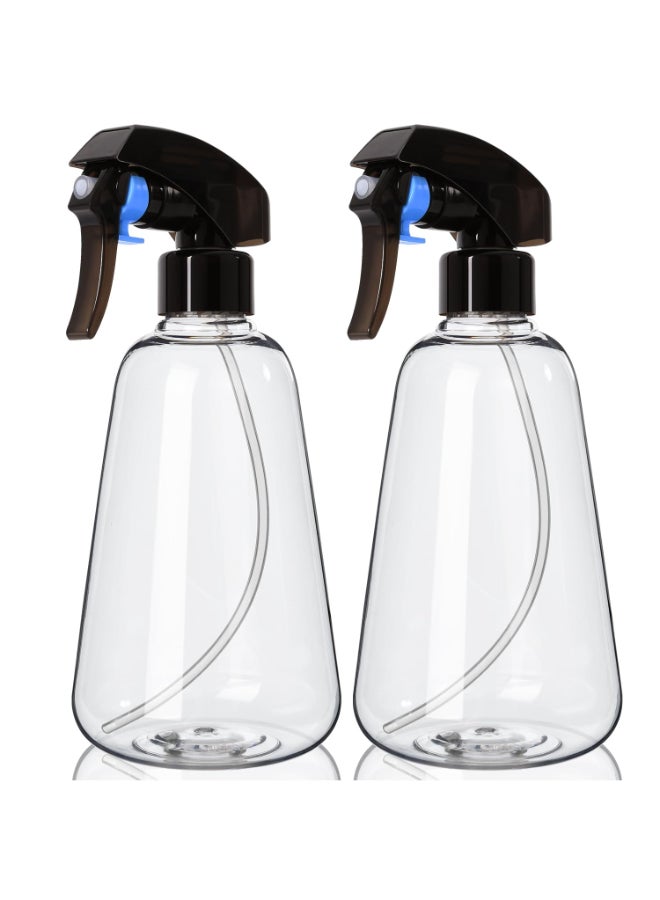 Bealee Spray Bottle 2 Pack 16oz Ultra Fine Mist Plant Mister Hair Misting Empty Spray Bottles Indoor Leak Proof Water Sprayer for Planting Hair Care Essential Oils Cleaning Solutions Clear - Image 2