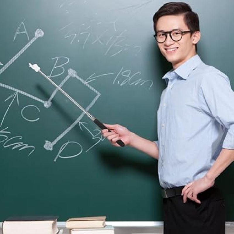 6pcs Telescopic Stainless Steel Teacher Pointer - Portable Classroom Teaching Aid for Teachers & Classroom Use - Image 3