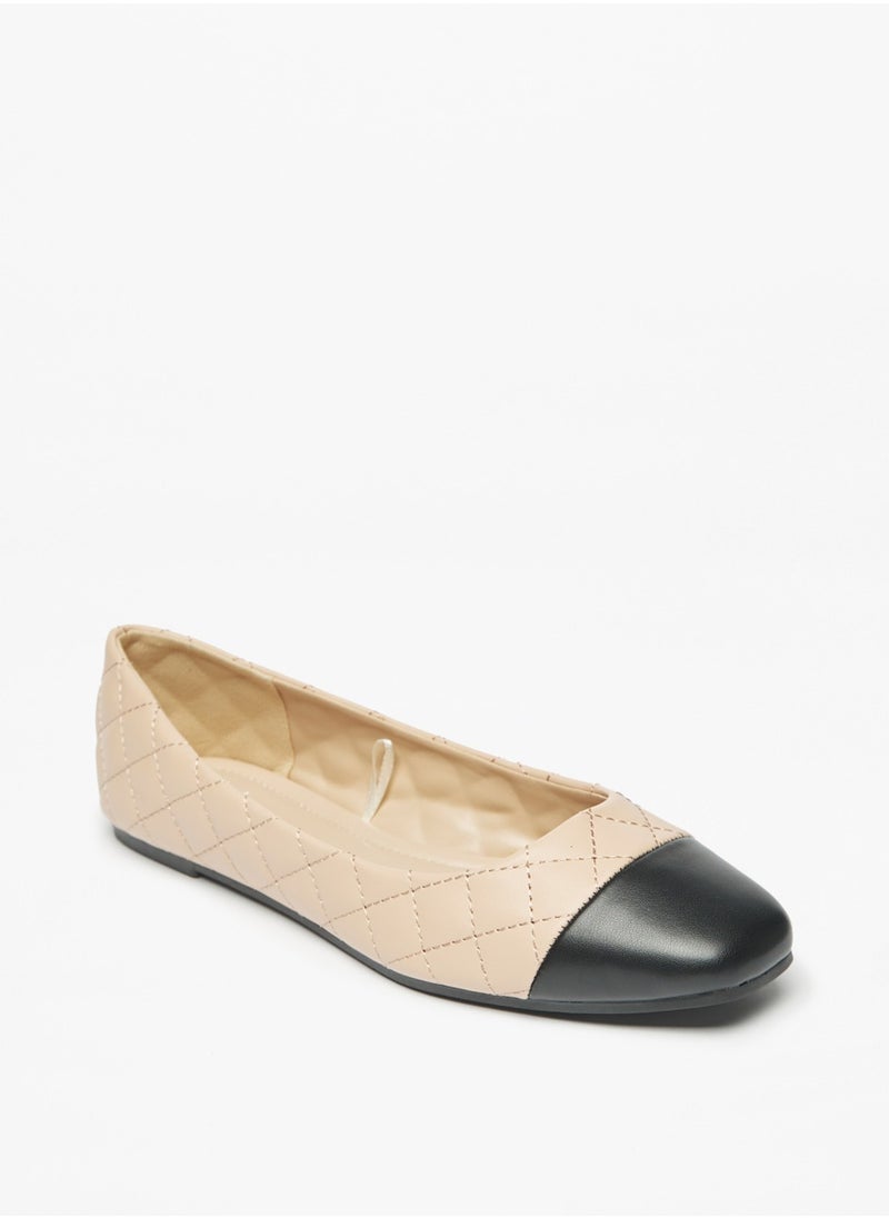 Flora Bella By Shoexpress - Womens Quilted Slip On Ballerina Shoes By Shoexpress - Image 1