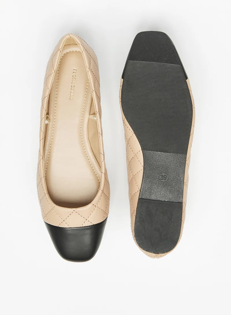 فلورا بيلا من شو إكسبرس Womens Quilted Slip On Ballerina Shoes By Shoexpress