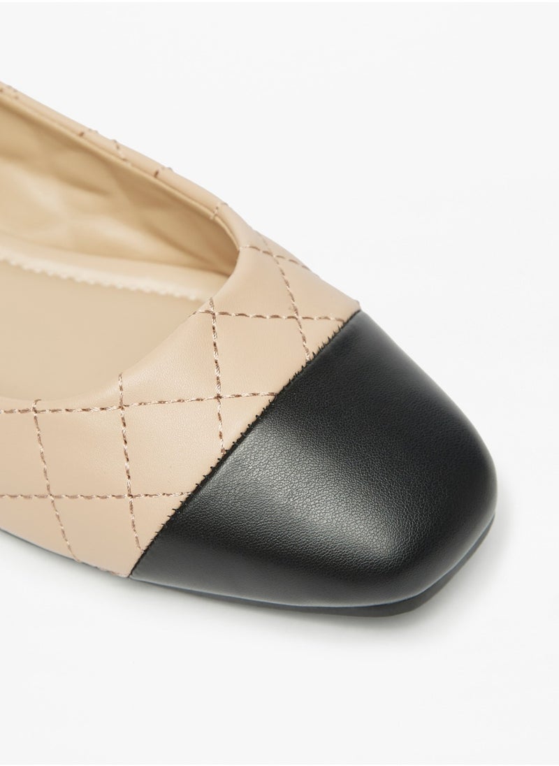 Flora Bella By Shoexpress - Womens Quilted Slip On Ballerina Shoes By Shoexpress - Image 1