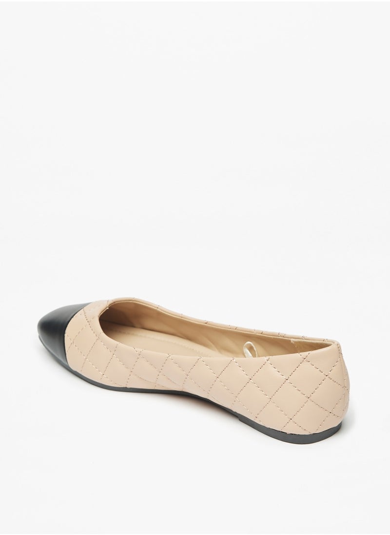 Flora Bella By Shoexpress - Womens Quilted Slip On Ballerina Shoes By Shoexpress - Image 1