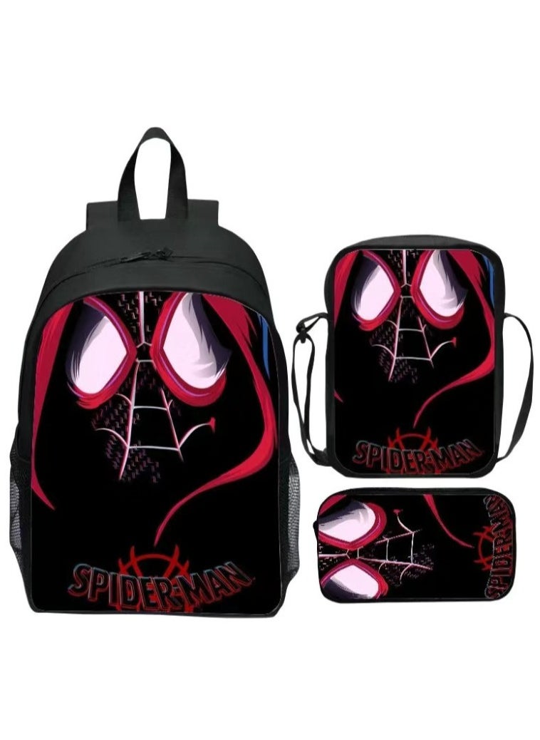 Spider-Man Spiderman Three-Piece Cartoon Backpack For Primary School Students 29*42*16cm 