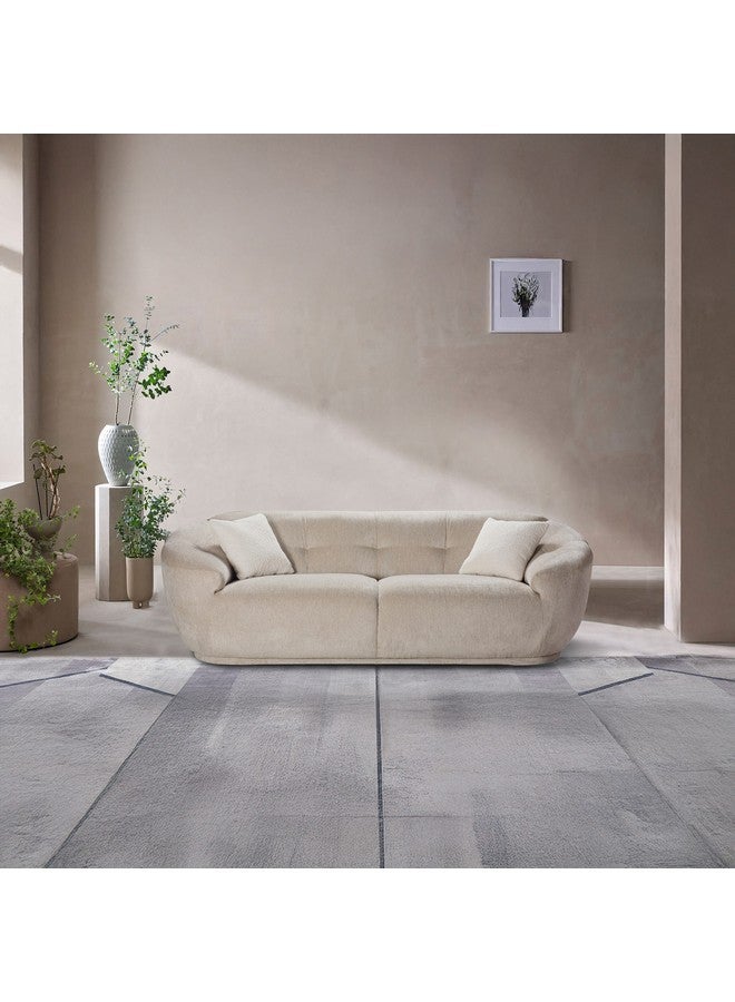 Home Box Houston 3-Seater Fabric Sofa with 2 Cushions 100 x 76 x 236 cm - Image 1