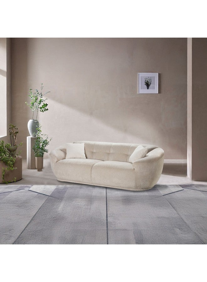 Home Box Houston 3-Seater Fabric Sofa with 2 Cushions 100 x 76 x 236 cm - Image 2