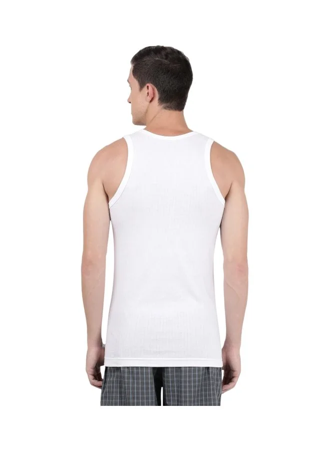 جوكي جيوكي سترة رجالية بدون أكمام قطن سوبير كومبد برقبة مستديرة بطول ممتد