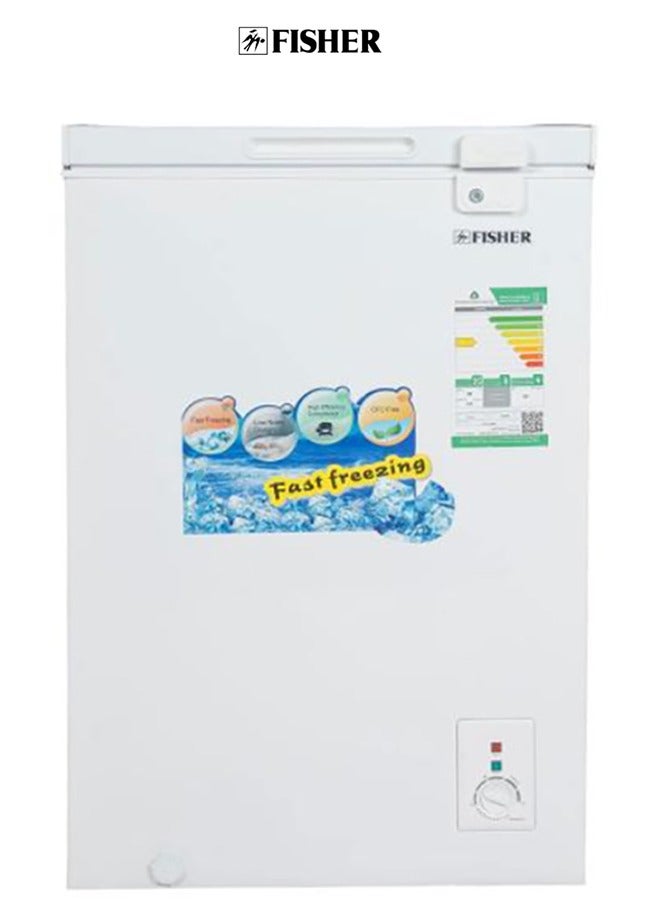 FISHER 99 Liters Chest Freezer, 3.5 Cu.ft | White | FCF-100ML - Image 1
