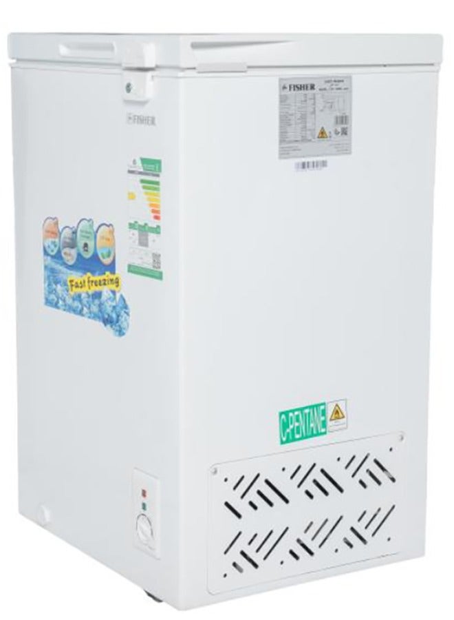 FISHER 99 Liters Chest Freezer, 3.5 Cu.ft | White | FCF-100ML - Image 2
