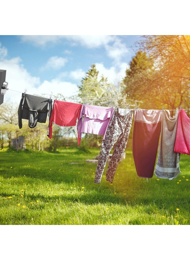 Coolrunner Retractable Clothesline, Coolrunner 9.5ft Retracting Clothes Line Indoor Outdoor Heavy Duty Shower Line with 10 Stainless Steel Clothespins for Wet Clothes and Quilt -Hold up to 33lbs  - Image 5
