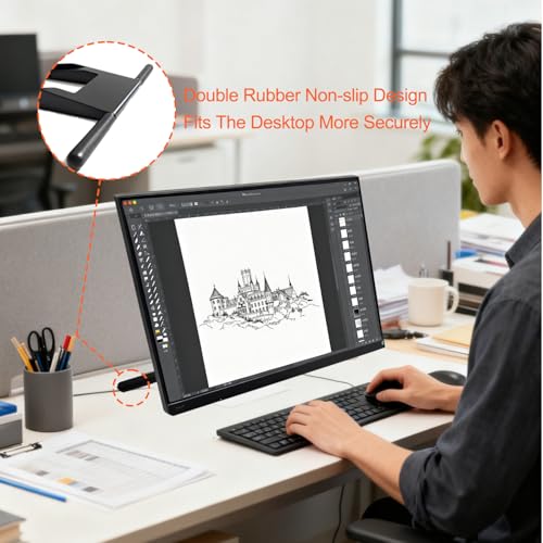 Spaseeba Adjustable 1427 inch Drawing Tablet Stand Digital Graphics Tablet Monitor Base Bracket Suitable for Universal VESA Support for Lenovodell Kamvas 20Kamvas 22PlusKamvas 24Black - Image 3