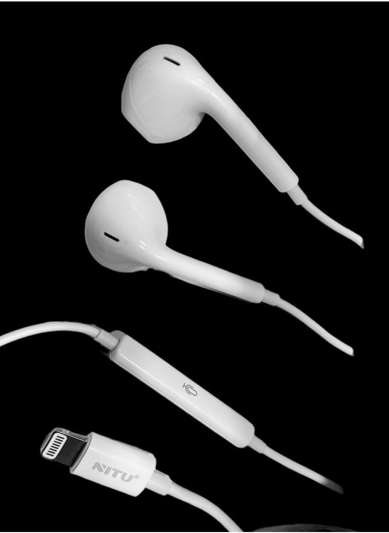 Nitu - NITU EarPods With Lightning Connector, Microphone and Volume Control - Image 1