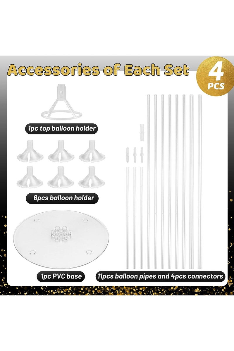 JAYATO 4 Set Balloon Table Stand Kit with 7 Balloon Sticks, with Base adhesive, for Birthday Party Decoration, Baby Shower, Wedding, Anniversary - Image 3