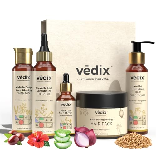 Vedix Ayurvedic Hair Kit | Hair growth Special Combo | Normal - Oily Scalp - Image 1