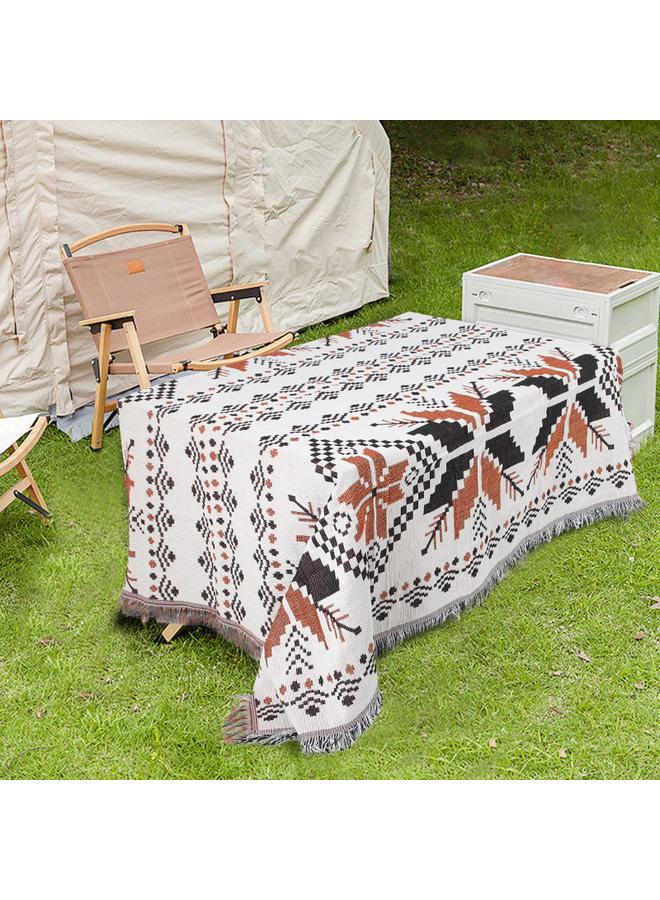 Bluejw Picnic Blanket Ethnic Style Camping Multi-functional Thread Blanket Customizable Sofa Blanket Sofa Towel Cover Blanket Camping Mat Picnic Mat - Image 3