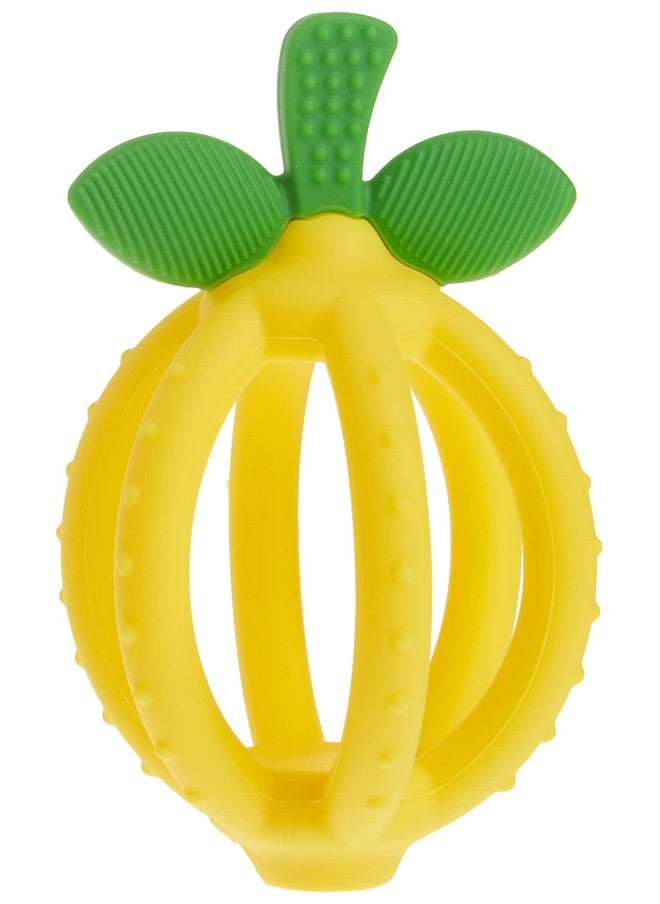 Itzy Ritzy - Itzy Ritzy Teething Ball & Training Toothbrush - Silicone, BPA-Free Bitzy Biter Lemon-Shaped Teething Toy Features Multiple Textures to Soothe Gums & an Easy-to-Hold Design (Lemon) - Image 1
