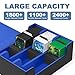 Mlikero Card Deck Case 1800 Trading Card Storage Box with 10 Dividers and 3 Foam Stoppers Leather Magnetic Closure Commander Deck Box Fit for YuGiOh MTG and Sport CardsBlackBlue - Image 4
