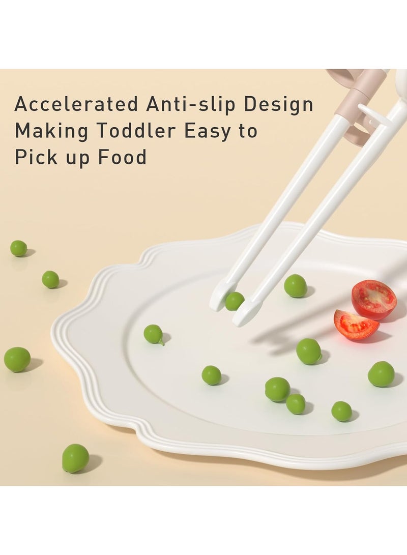 general Stainless steel children's silverware set for babies and toddlers with children's training chopsticks and baby spoon fork for self-feeding learning (set of 3) - Image 5