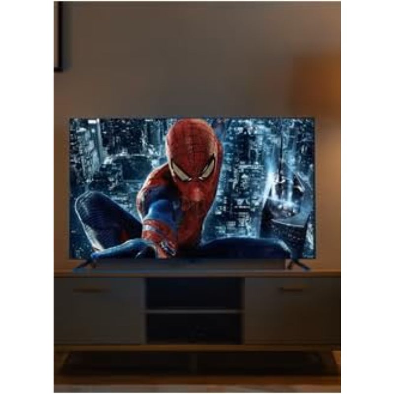 55-inch DST55U 4K Smart TV for living room use, metal frame, black color, ultra-thin bezel and seamless 4K upscaling - Image 4