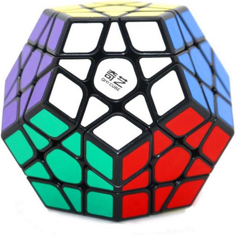 CuberSpeed CuberSpeed Pentagonal Dodecahedron 12 Sided Megaminx Cube 3x3 Megaminx Speed Cube Puzzle Toy QiHeng Black megaminx Speed Cube  - Image 4