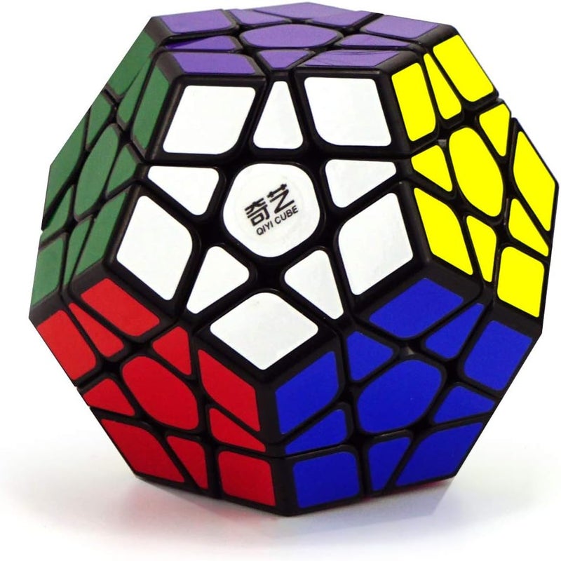 CuberSpeed CuberSpeed Pentagonal Dodecahedron 12 Sided Megaminx Cube 3x3 Megaminx Speed Cube Puzzle Toy QiHeng Black megaminx Speed Cube  - Image 5