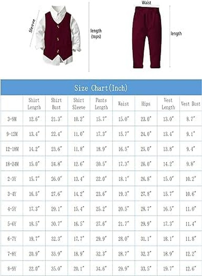 SANGTREE Boys Suit Cotton Linen Formal Set Baby Boy Dress Clothes Gentleman Wedding Ring Bearer Outfits, 3 Months - 9 Years, Linen Blue, 3-9 months - Image 3