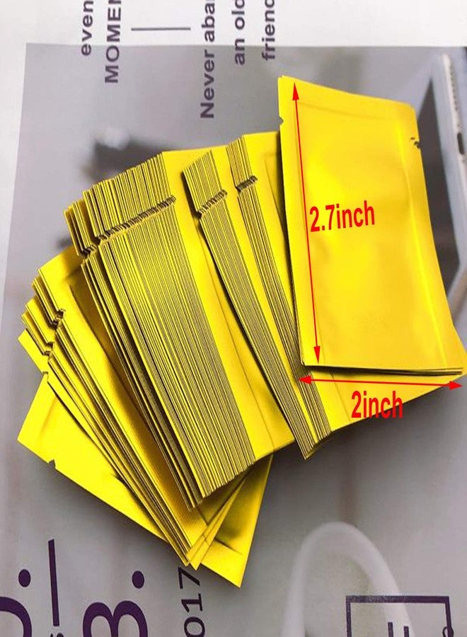 Markeny 500 Pack Aluminum Foil Bags, Matte Sample Pack Flat Open Top Resealable Tear Notch Aluminum Foil Mylar Bags, 5 x 7 cm/ 2x 2.7 inch, 5 Color - Image 2