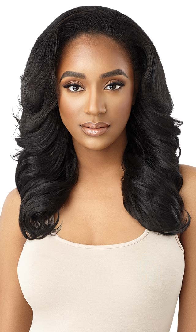 Outre Synthetic Quick Weave Wig  Neesha H305 ColorDR2HNBRN
