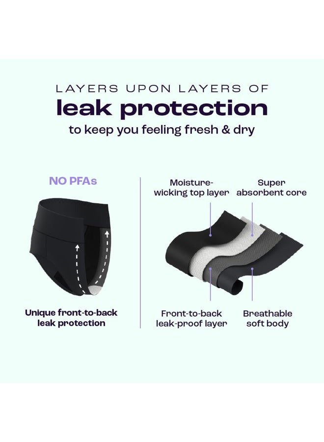 Bambody Absorbent Boxer: Period Underwear for All Day and Night Protection, 1 Pack: Black, 7 - Image 3
