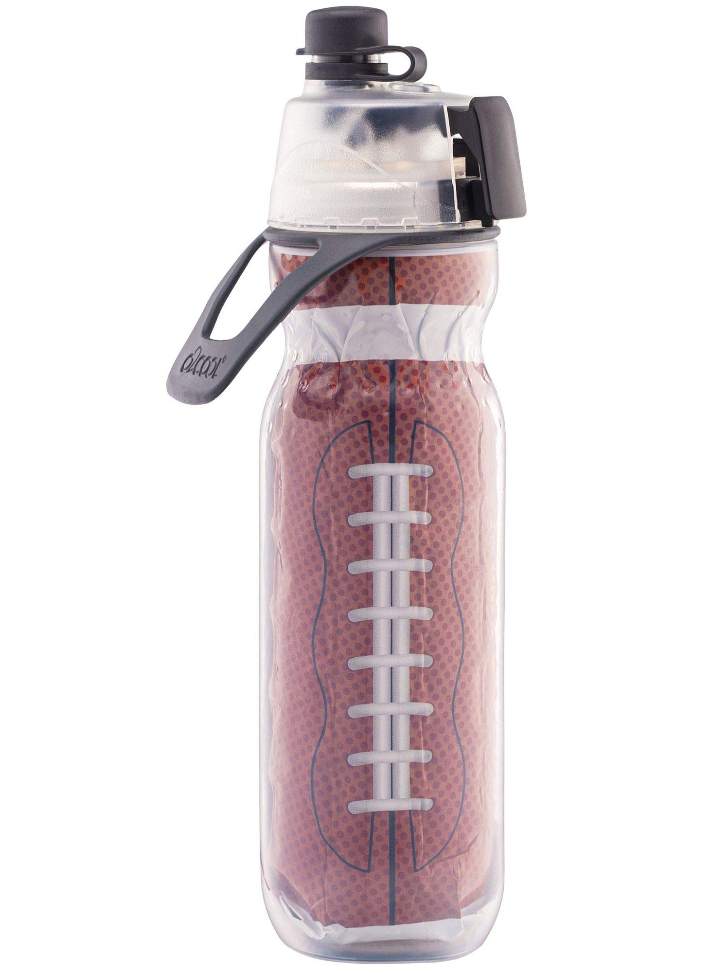 O2COOL O2COOL Mist N Sip Misting Water Bottle No Leak Pull Top Spout Sports Water Bottle 20 oz Football 
