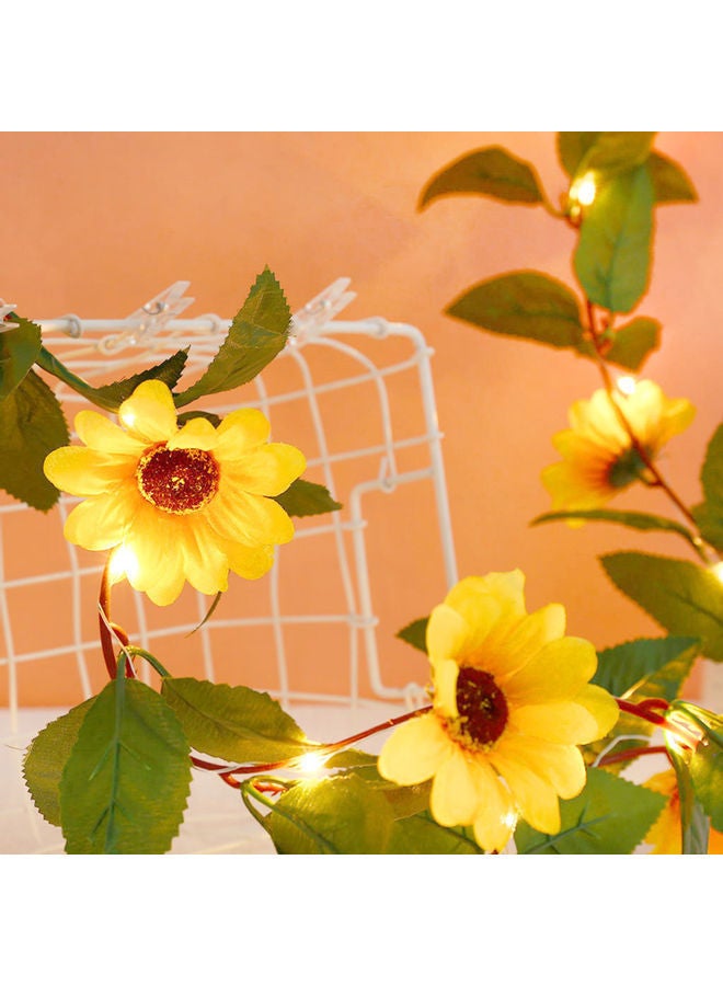 NIBEMINENT Artificial Sunflowers Design LED Light Warm White - Image 3