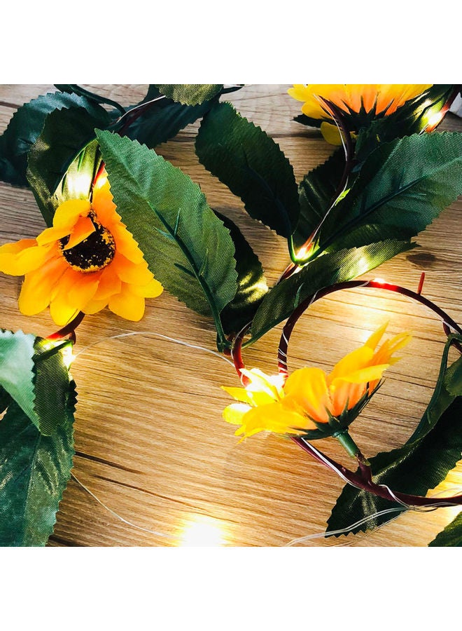 NIBEMINENT Artificial Sunflowers Design LED Light Warm White - Image 5