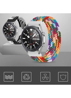 ALMNVO 3 pack Stretch Braided Solo Loop Nylon Bands Compatible for Samsung Galaxy Watch Band 4 40mm 44mm/4 classic 46mm 42mm/3 41mm/42mm/Active/Active 2,Soft Elastics Straps Wristband,,20mm-S  - Image 4
