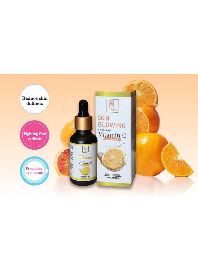 SUNISA New Skin Naturals Face Serum Increases Skin'S Glow Instantly And Reduces Spots Overtime Bright Complete Vitamin C 3X Booster Face Serum (Pack Of 1) - Image 2