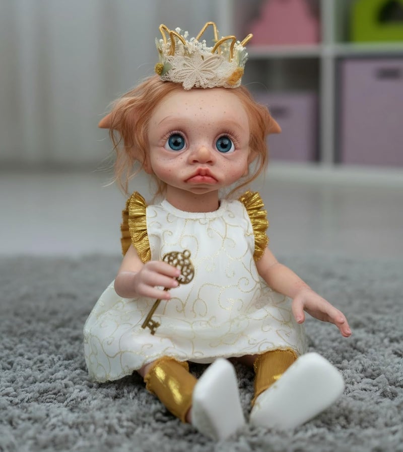 iCradle Reborn Baby Dolls 17 Inch Fairy Lifelike Handmade Elf Baby Doll Girl Reborn Fantasy Art Collectible Angel Baby Dolls Lovely Fariy Toy for Child - Image 2
