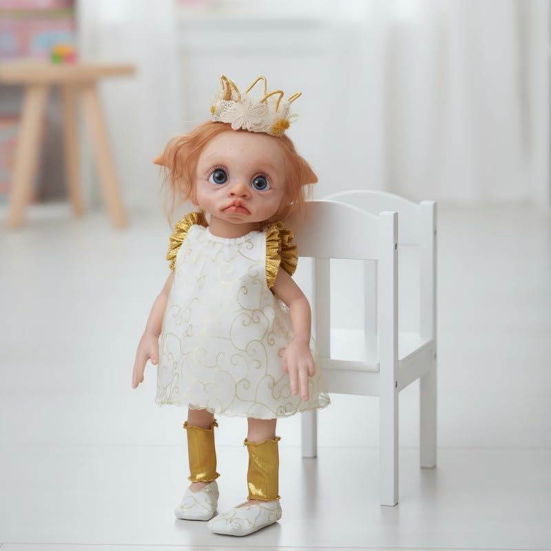 iCradle Reborn Baby Dolls 17 Inch Fairy Lifelike Handmade Elf Baby Doll Girl Reborn Fantasy Art Collectible Angel Baby Dolls Lovely Fariy Toy for Child - Image 4