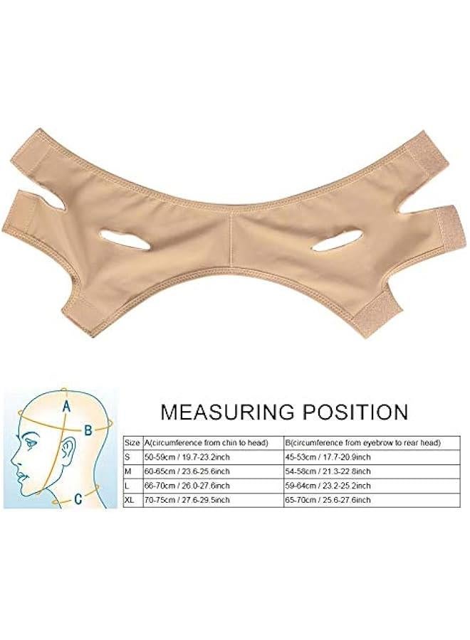 Face Bandage Facial Slimming Mask for Face Care Thin Neck Facelift Double Chin for Ladies(M) - Image 2