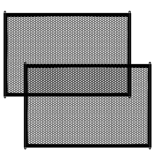 Lofekea 2 Pack Dog Gate, Mesh Baby Gate, 43.3'' X 28.3'' Pet Gate for The House, No Drilling Puppy Gate for Stairs & Doorways Install Anywhere,12 Hooks by Lofekea - Image 1