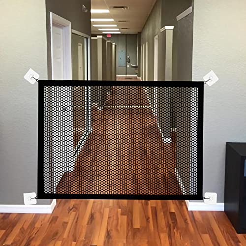 Lofekea 2 Pack Dog Gate, Mesh Baby Gate, 43.3'' X 28.3'' Pet Gate for The House, No Drilling Puppy Gate for Stairs & Doorways Install Anywhere,12 Hooks by Lofekea - Image 2