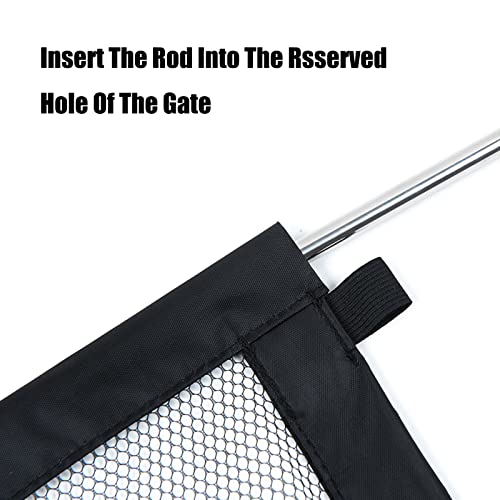 Lofekea 2 Pack Dog Gate, Mesh Baby Gate, 43.3'' X 28.3'' Pet Gate for The House, No Drilling Puppy Gate for Stairs & Doorways Install Anywhere,12 Hooks by Lofekea - Image 4