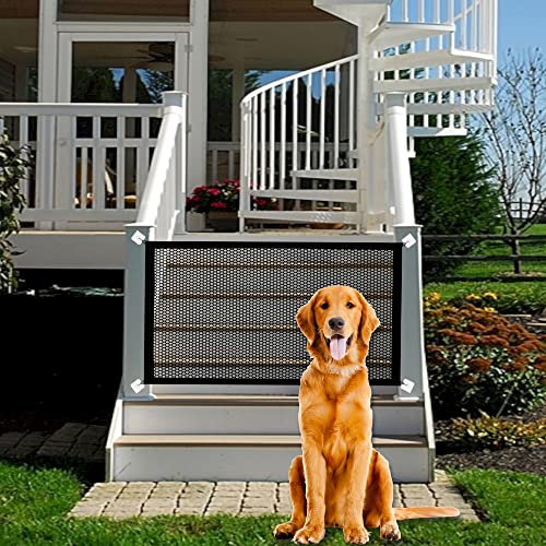Lofekea 2 Pack Dog Gate, Mesh Baby Gate, 43.3'' X 28.3'' Pet Gate for The House, No Drilling Puppy Gate for Stairs & Doorways Install Anywhere,12 Hooks by Lofekea - Image 3