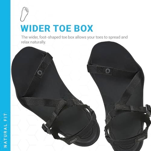 Xero Shoes صنادل ز-تريك النسائية من زيرو شوز، للمشي حافي القدمين، سوداء، 10 - Image 2