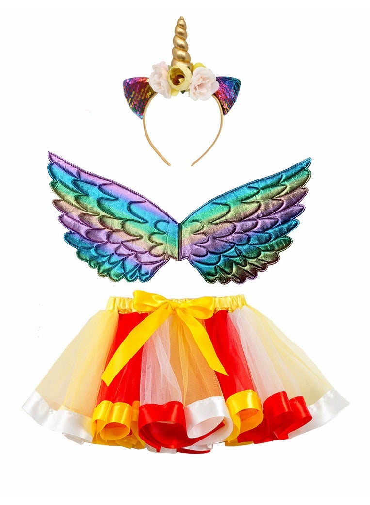 MissTiara طقم ملابس حفلات عيد ميلاد مكون من 3 قطع بمقاس 100-115 سم - Image 1