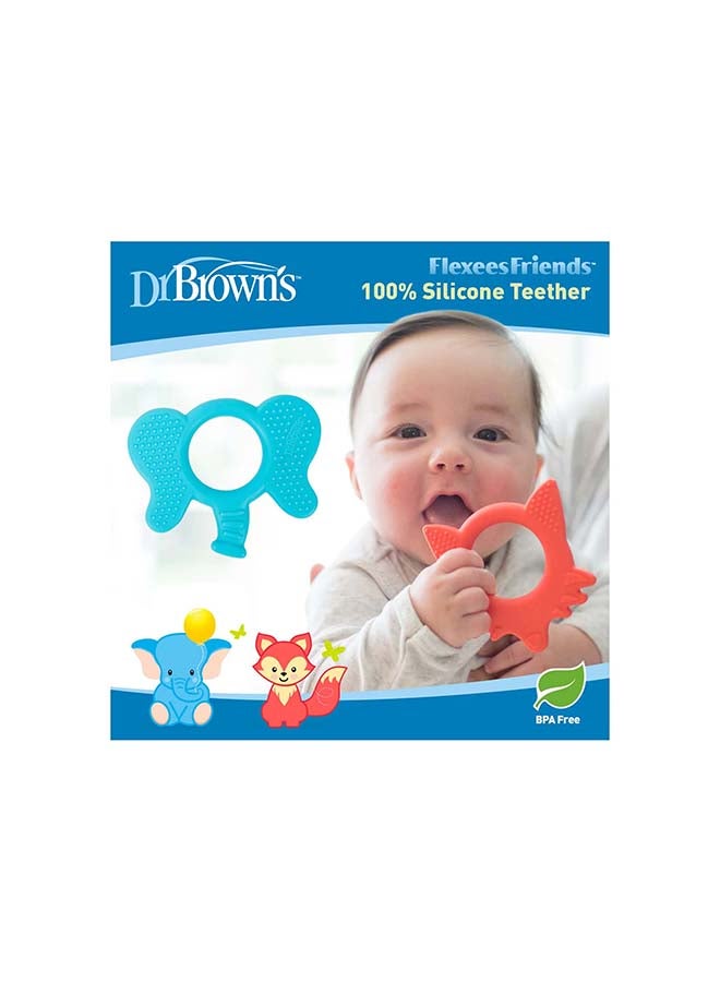 Dr. Brown’s Flexees Friends Fox Teether - Red - Image 3