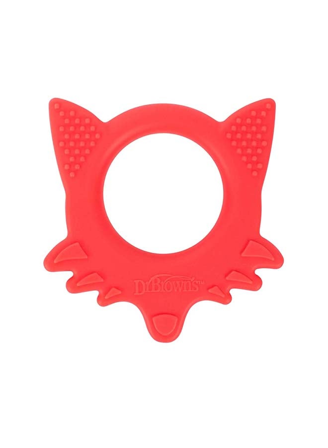 Dr. Brown’s Flexees Friends Fox Teether - Red - Image 1