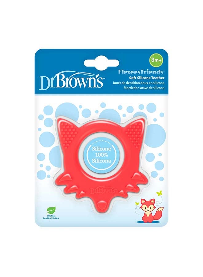 Dr. Brown’s Flexees Friends Fox Teether - Red - Image 2