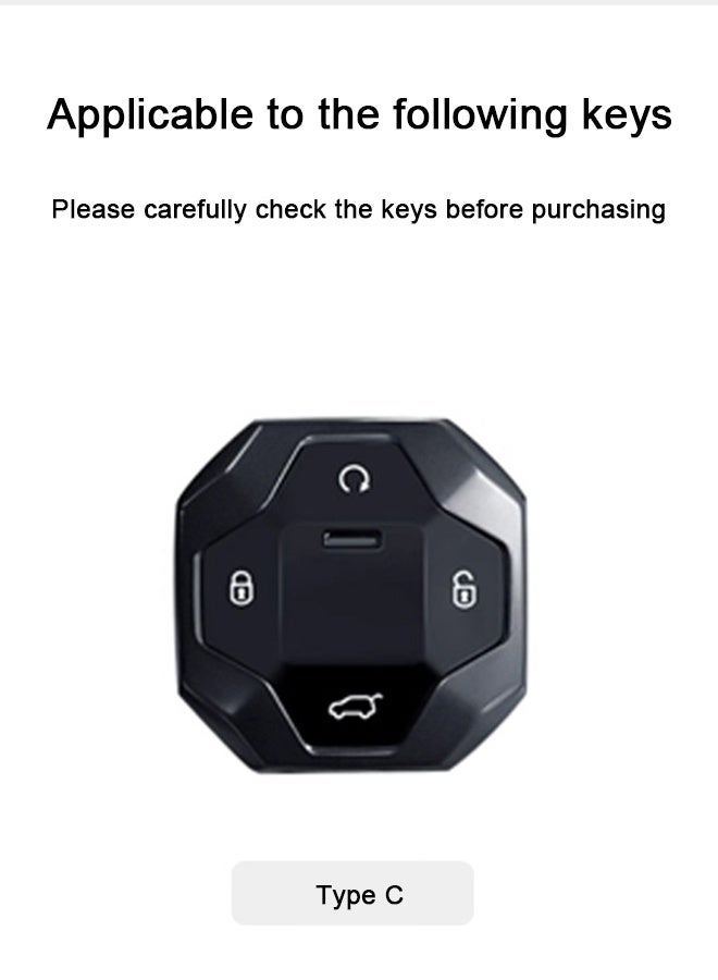 Car Zinc Alloy Key Cover Case for Jetour Traveller/Shanhai T1 T2 CDM, Protective Key Fob Shell Key Bag Chain - Image 3