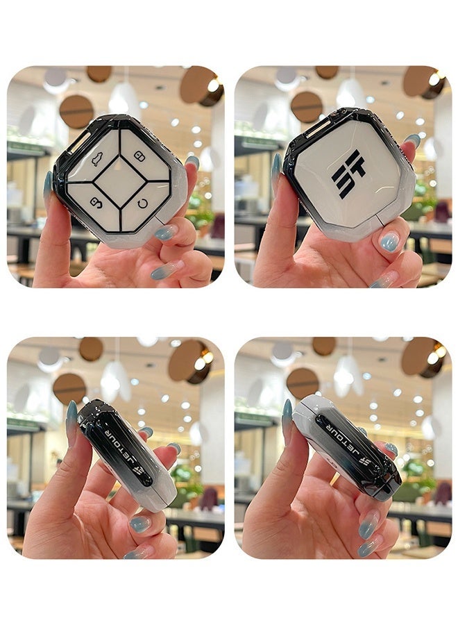 Car Zinc Alloy Key Cover Case for Jetour Traveller/Shanhai T1 T2 CDM, Protective Key Fob Shell Key Bag Chain - Image 5