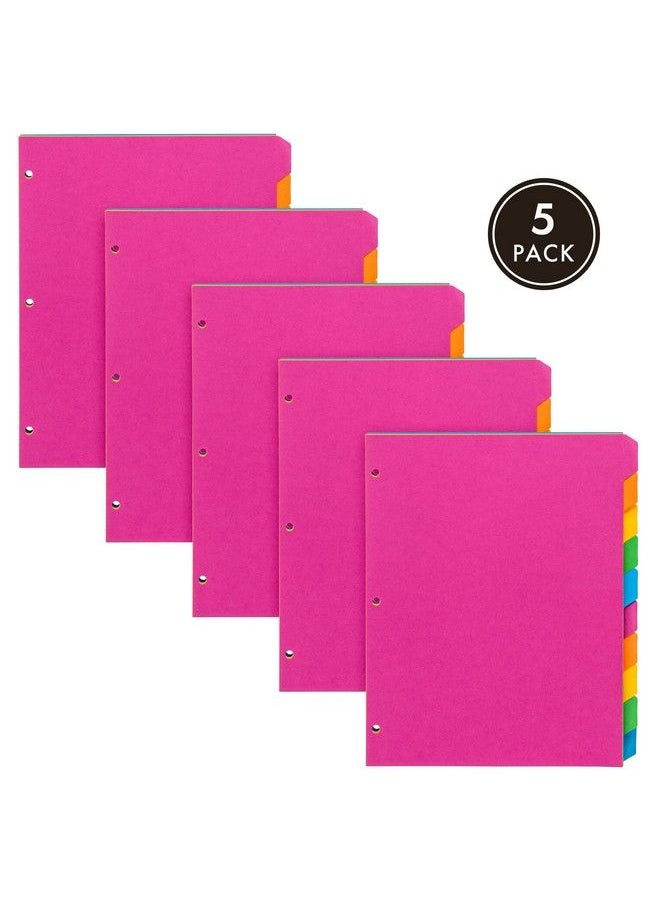 Pukka Pad 10 Part Dividers 5 Packs Of 10 Tab Set 3Ring Binder Compatible 8 1 2 X 11 Inches Bright Colors  - Image 3