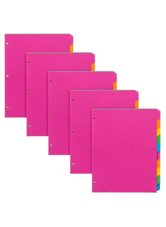 Pukka Pad 10 Part Dividers 5 Packs Of 10 Tab Set 3Ring Binder Compatible 8 1 2 X 11 Inches Bright Colors  - Image 1