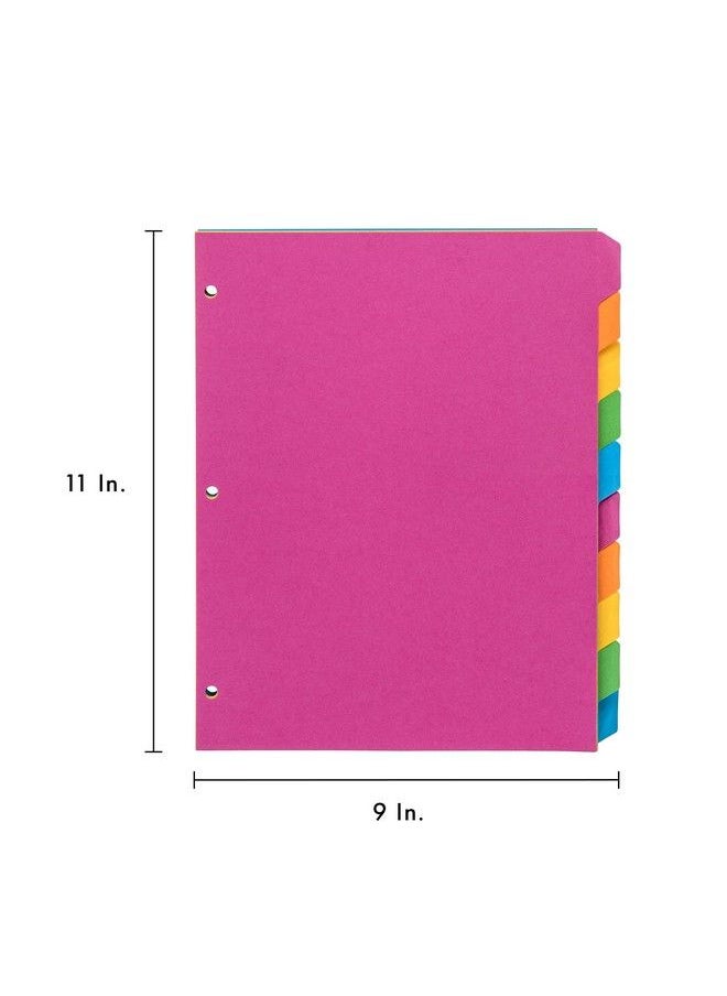 Pukka Pad 10 Part Dividers 5 Packs Of 10 Tab Set 3Ring Binder Compatible 8 1 2 X 11 Inches Bright Colors  - Image 4